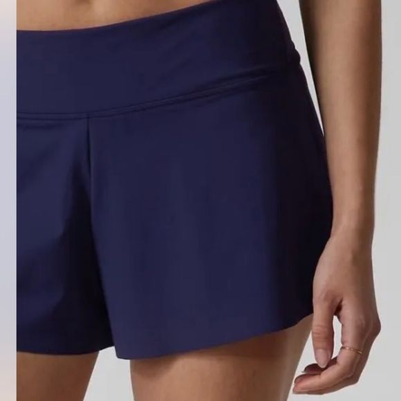 NWT Athleta Makani Swim Short. Dress Blue Medium - Picture 2 of 6